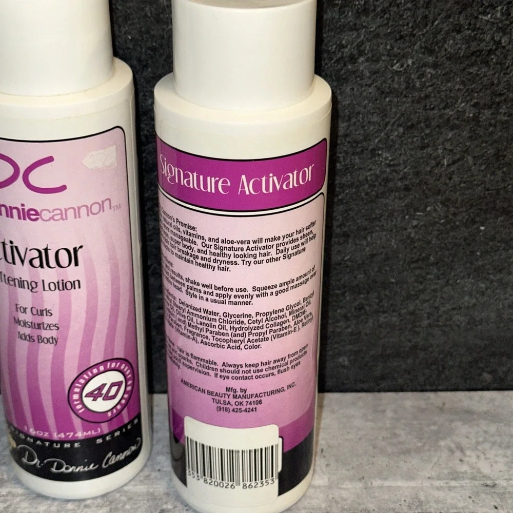 2 Lot Dr. DonnieCannon Activator Softening Lotion 16 oz Donnie Cannon